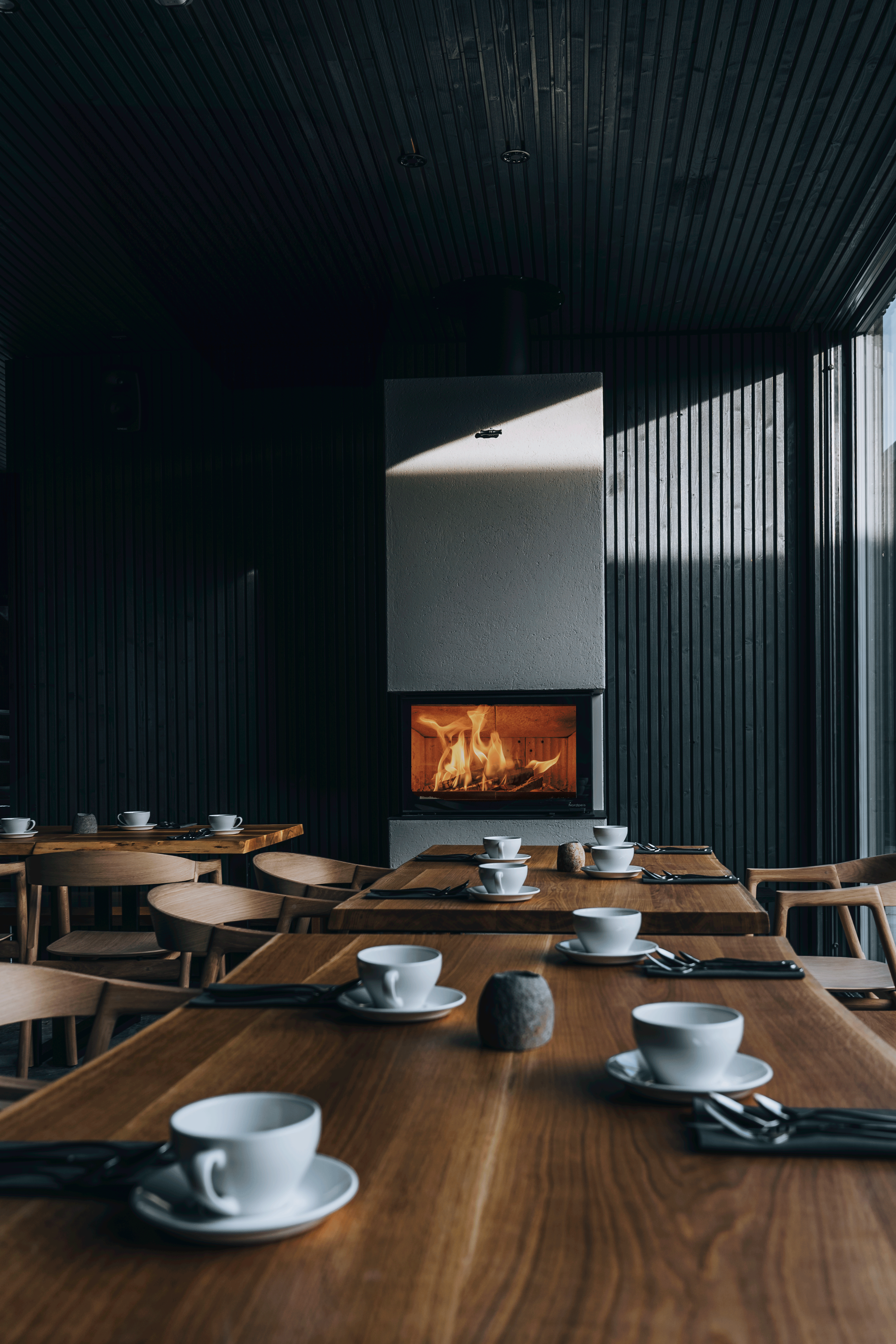 Panorama Landscape Hotel with fireplace and breakfast room