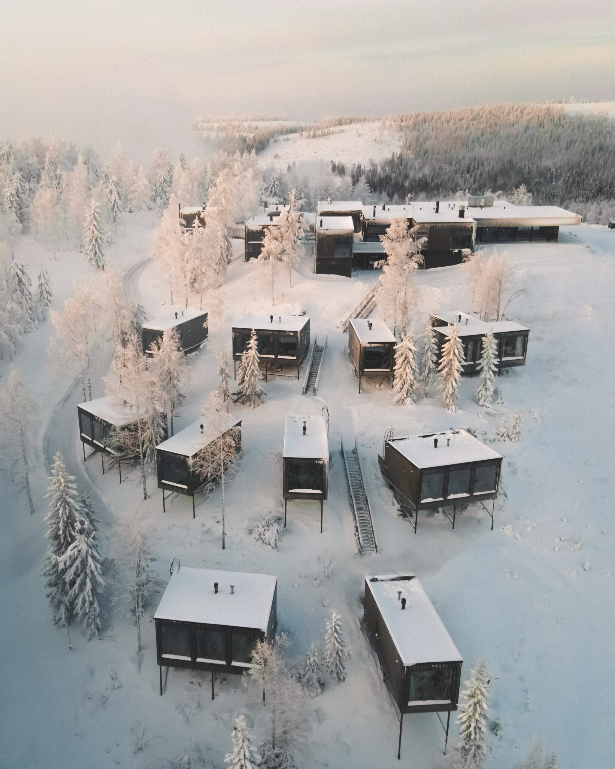 Panorama Landscape Hotel in winter